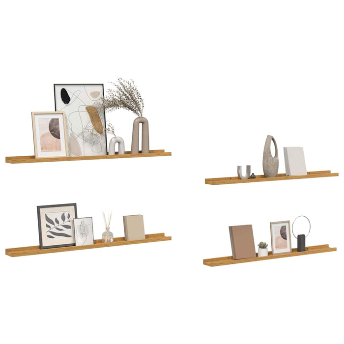 Raft de perete Montare pe perete 4 pcs Bej 100 x 9 x 3 cm WALTI