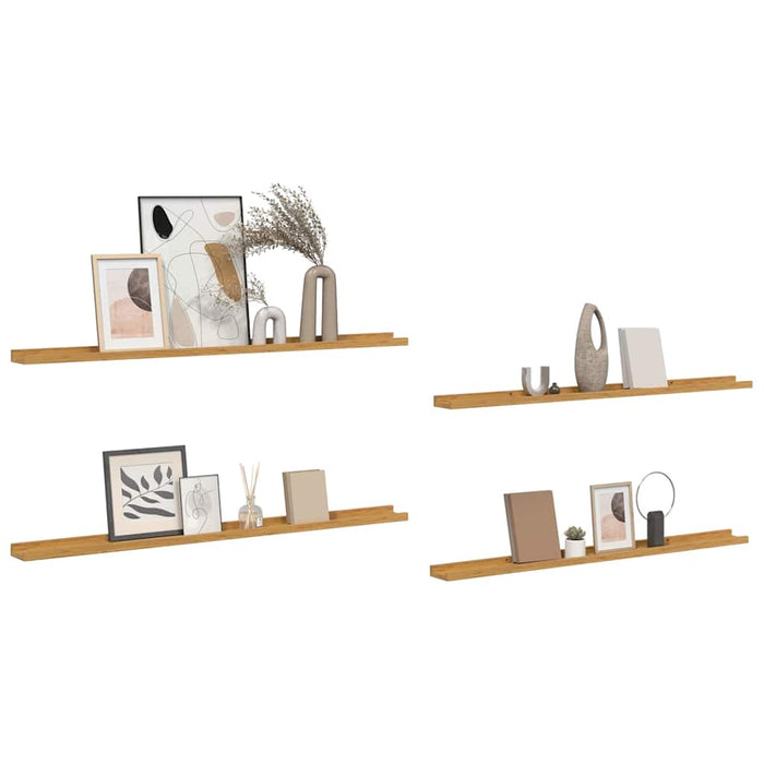 Raft de perete Montare pe perete 4 pcs Bej 115 x 9 x 3 cm WALTI