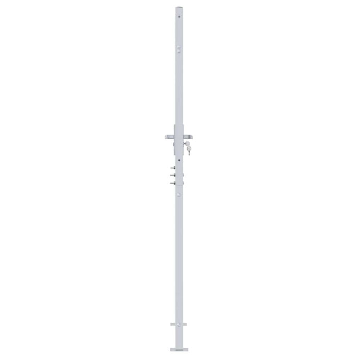 Poartă de grădină 85 x 196 cm Oţel inoxidabil Argintiu Blocat - WALTI WALTI