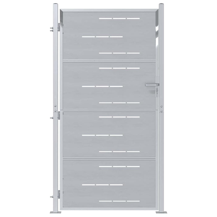 Poartă de grădină Argintiu 85 x 196 cm Oţel inoxidabil WALTI