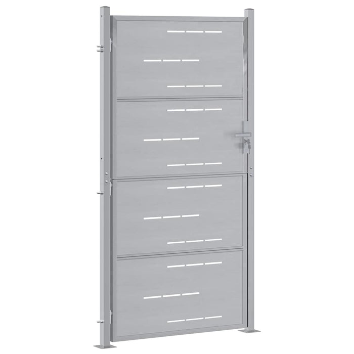 Poartă de grădină Argintiu 85 x 196 cm Oţel inoxidabil WALTI