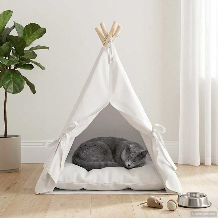 Încape pentru animale de companie cu pernă Alb 50 x 50 x 60 cm - WALTI WALTI