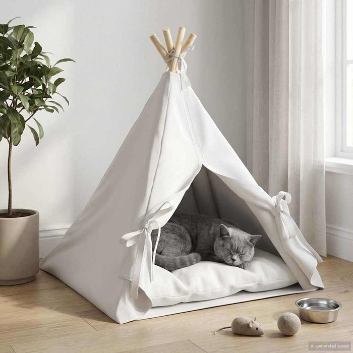 Încape pentru animale de companie cu pernă Alb 60 x 60 x 70 cm - WALTI WALTI