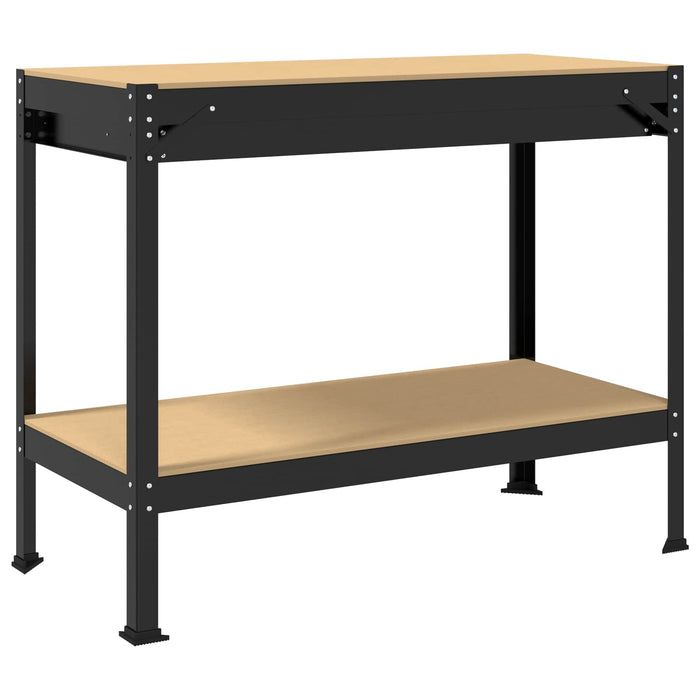 Bănci de lucru cu sertar Negru 81 x 41 x 145 cm Lemn compozit - WALTI WALTI