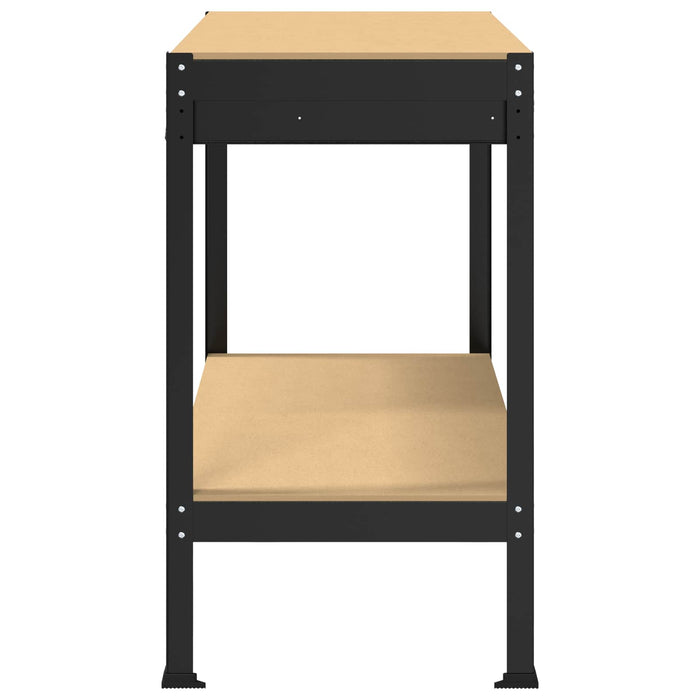 Bănci de lucru cu sertar Negru 81 x 41 x 145 cm Lemn compozit - WALTI WALTI