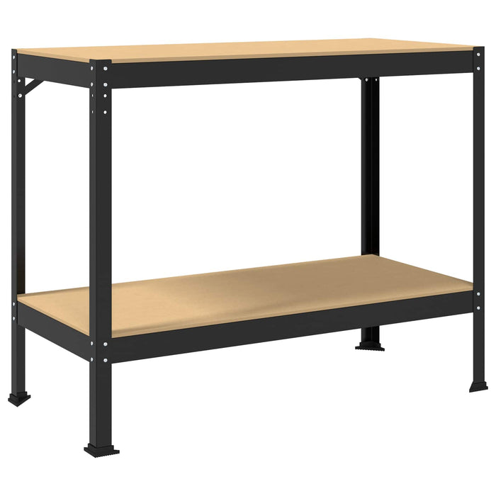 Bănci de lucru cu raft Negru 81 x 41 x 145 cm Lemn compozit - WALTI WALTI
