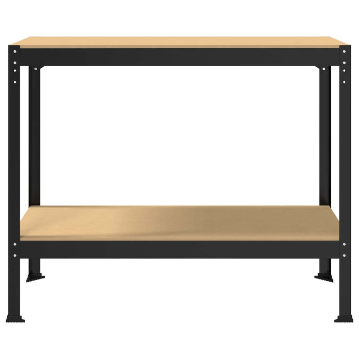 Bănci de lucru cu raft Negru 81 x 41 x 145 cm Lemn compozit - WALTI WALTI