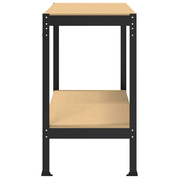 Bănci de lucru cu raft Negru 81 x 41 x 145 cm Lemn compozit - WALTI WALTI