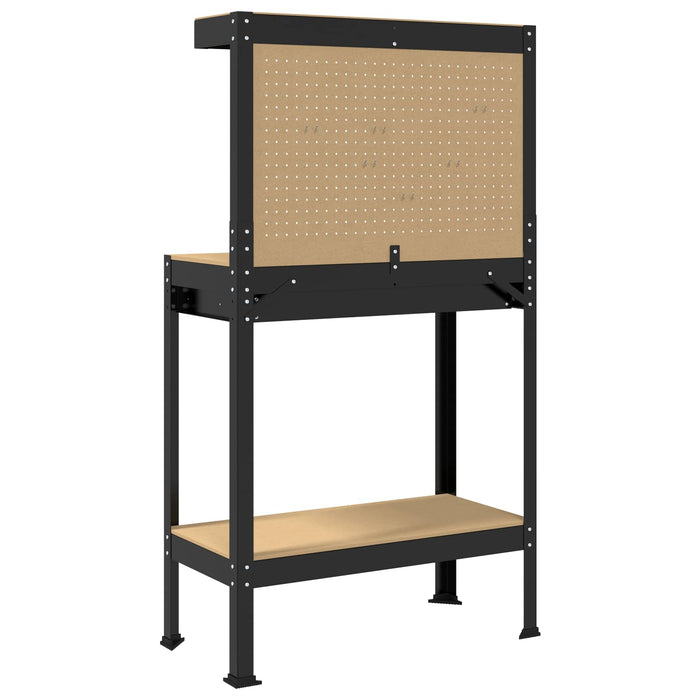 Bănci de lucru cu sertar Negru 81 x 41 x 145 cm Lemn compozit - WALTI WALTI