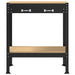 Bănci de lucru cu sertar Negru 81 x 41 x 145 cm Lemn compozit - WALTI WALTI