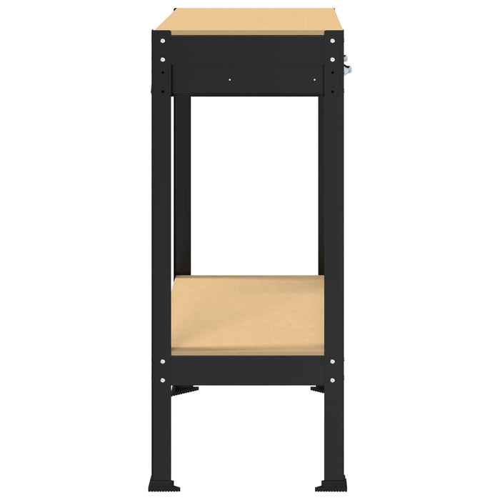 Bănci de lucru cu sertar Negru 81 x 41 x 145 cm Lemn compozit - WALTI WALTI