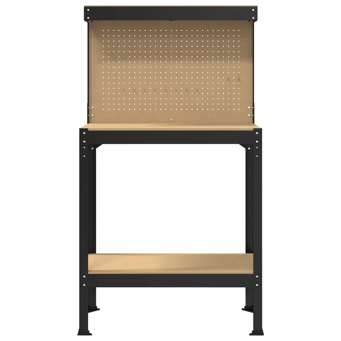 Bănci de lucru cu raft Negru 81 x 41 x 145 cm Lemn compozit - WALTI WALTI