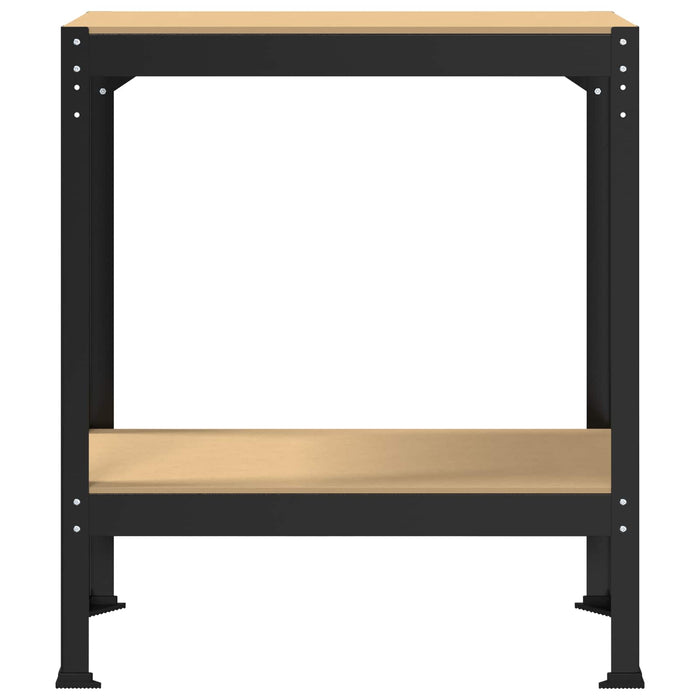 Bănci de lucru cu raft Negru 81 x 41 x 145 cm Lemn compozit - WALTI WALTI