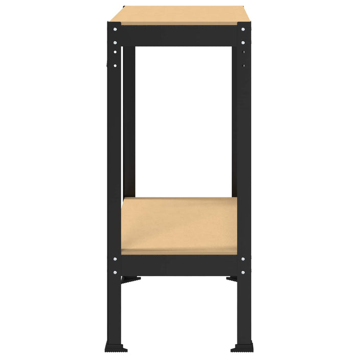 Bănci de lucru cu raft Negru 81 x 41 x 145 cm Lemn compozit - WALTI WALTI