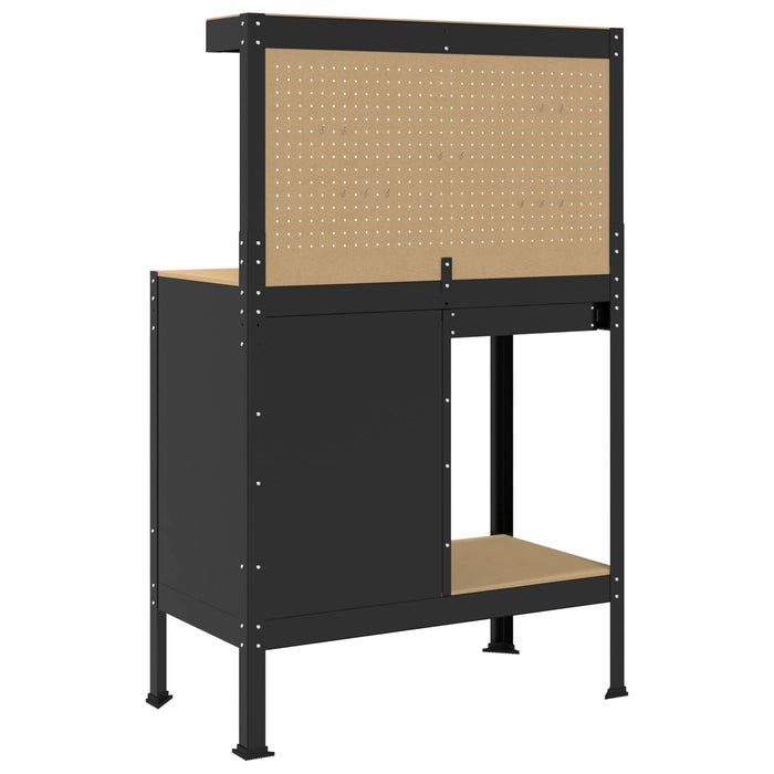 Bănci de lucru cu sertar Negru 81 x 41 x 145 cm Lemn compozit - WALTI WALTI