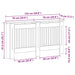 Capac pentru radiator Stejar fumuriu 152 x 19 x 81,5 cm - WALTI WALTI