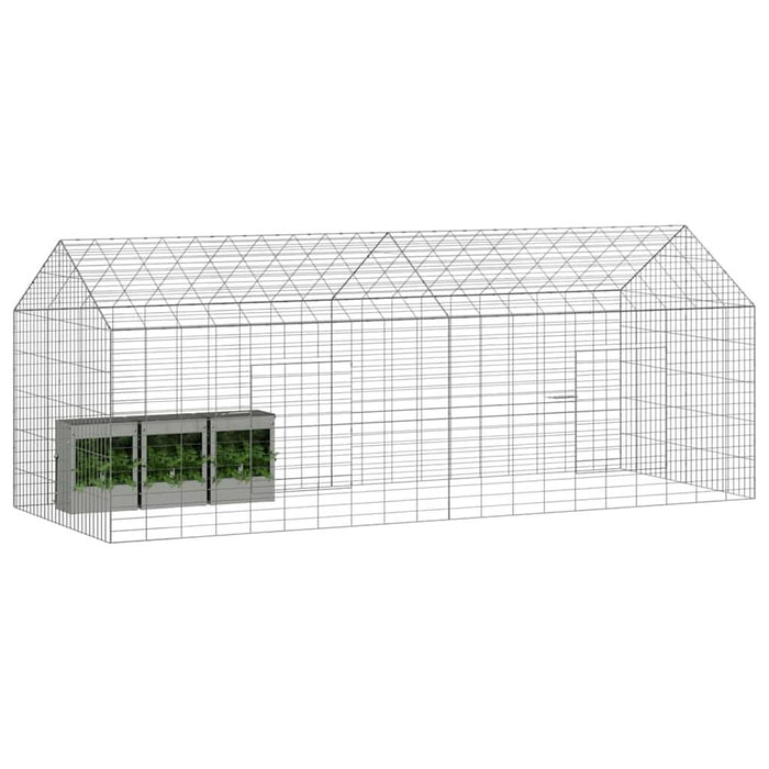 Custodie pentru iepuri Argintiu 400 x 78 x 78 cm - WALTI WALTI