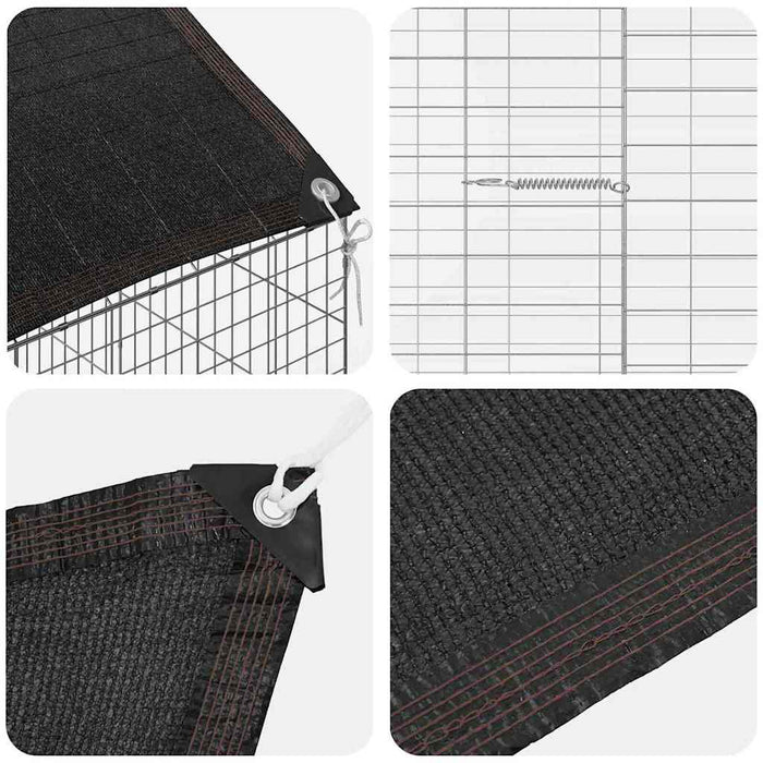 Custodie pentru iepuri Argintiu 400 x 78 x 78 cm - WALTI WALTI