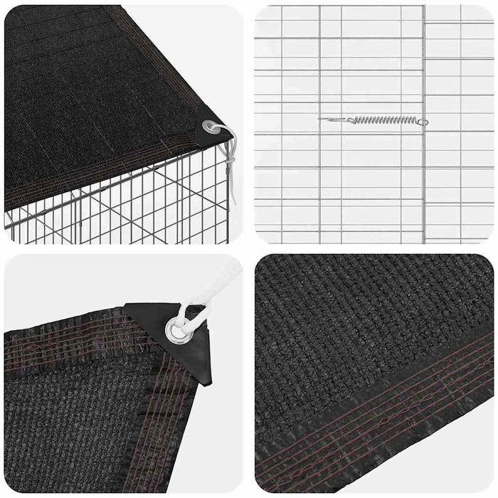 Custodie pentru iepuri Argintiu 400 x 78 x 78 cm - WALTI WALTI
