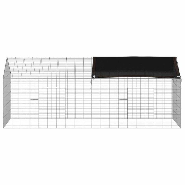 Custodie pentru iepuri Argintiu 400 x 78 x 78 cm - WALTI WALTI