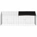 Custodie pentru iepuri Argintiu 400 x 78 x 78 cm - WALTI WALTI
