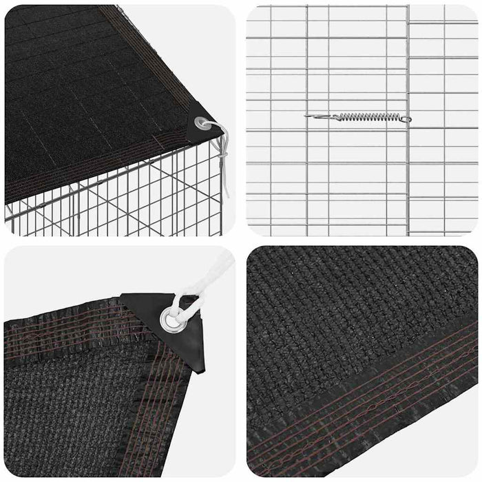 Custodie pentru iepuri Argintiu 400 x 78 x 78 cm - WALTI WALTI