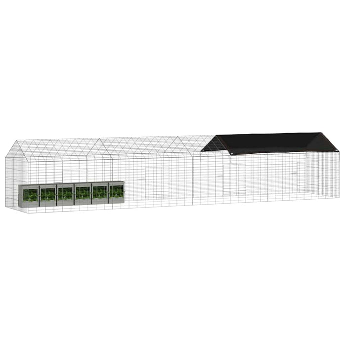 Custodie pentru iepuri Argintiu 400 x 78 x 78 cm - WALTI WALTI