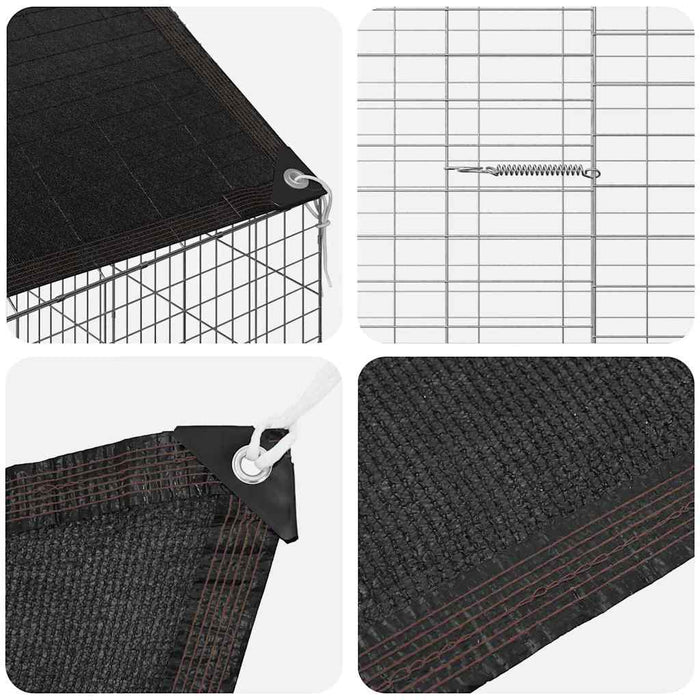Custodie pentru iepuri Argintiu 400 x 78 x 78 cm - WALTI WALTI