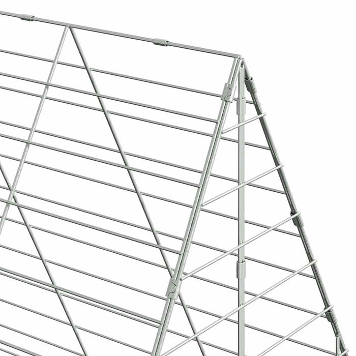 Custodie pentru iepuri Argintiu 400 x 100 x 210 cm - WALTI WALTI