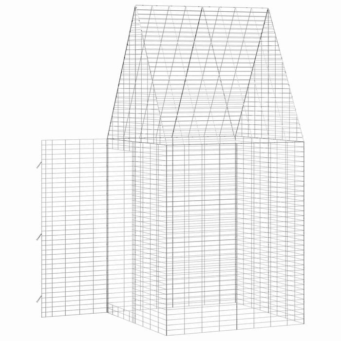 Custodie pentru iepuri Argintiu 400 x 100 x 210 cm - WALTI WALTI