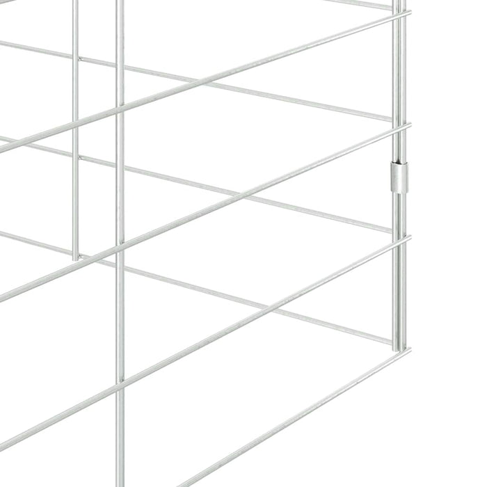 Custodie pentru iepuri Argintiu 400 x 100 x 210 cm - WALTI WALTI