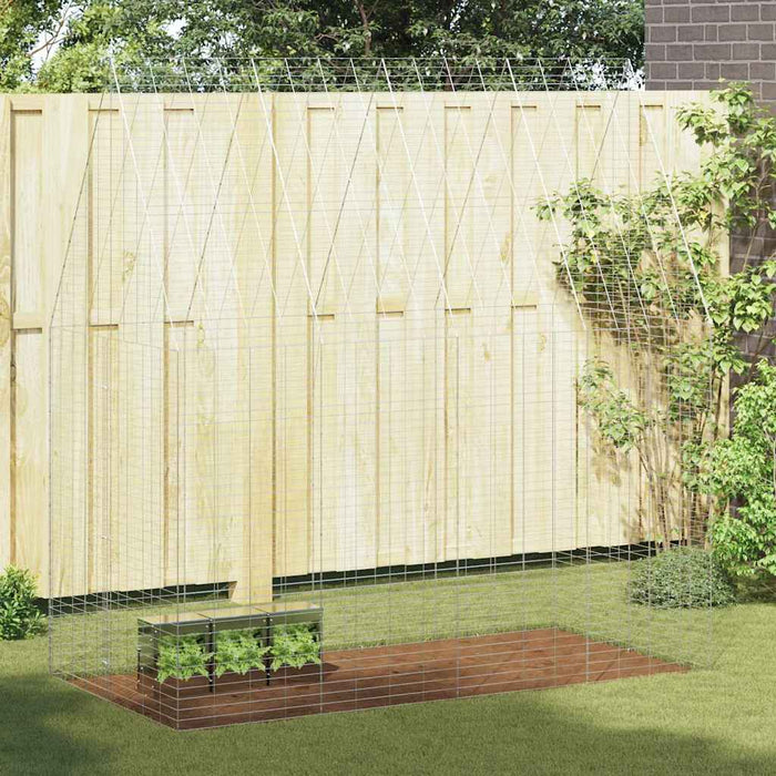 Custodie pentru iepuri Argintiu 400 x 100 x 210 cm - WALTI WALTI