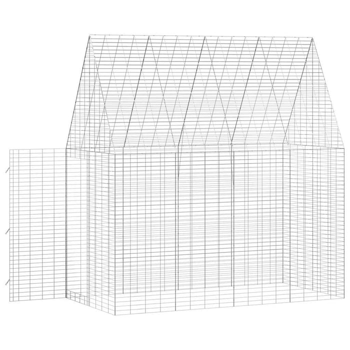 Custodie pentru iepuri Argintiu 400 x 100 x 210 cm - WALTI WALTI