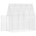 Custodie pentru iepuri Argintiu 400 x 100 x 210 cm - WALTI WALTI