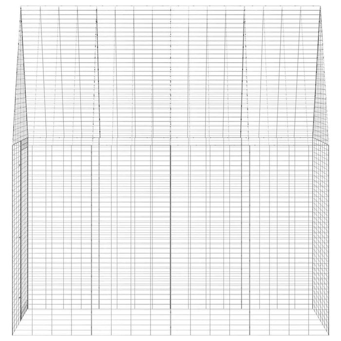 Custodie pentru iepuri Argintiu 400 x 100 x 210 cm - WALTI WALTI