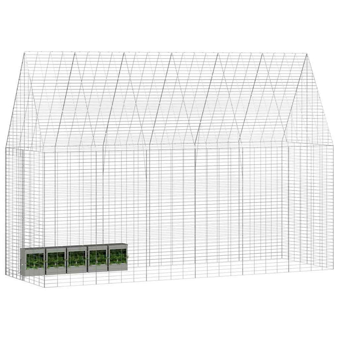 Custodie pentru iepuri Argintiu 300 x 100 x 210 cm - WALTI WALTI