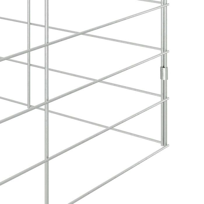 Custodie pentru iepuri Argintiu 400 x 100 x 210 cm - WALTI WALTI