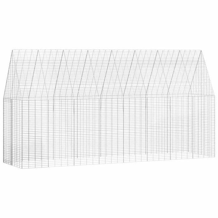 Custodie pentru iepuri Argintiu 400 x 100 x 210 cm - WALTI WALTI