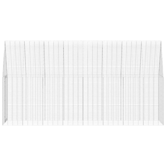 Custodie pentru iepuri Argintiu 400 x 100 x 210 cm - WALTI WALTI