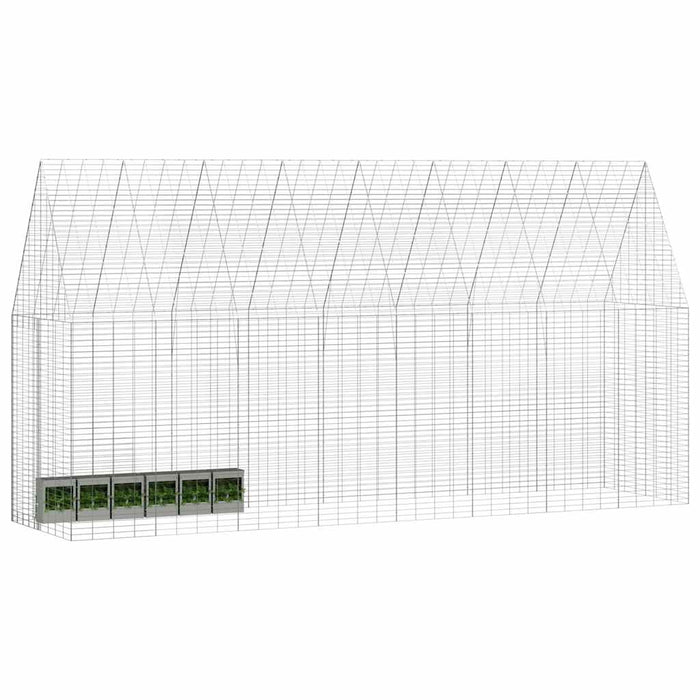 Custodie pentru iepuri Argintiu 400 x 100 x 210 cm - WALTI WALTI