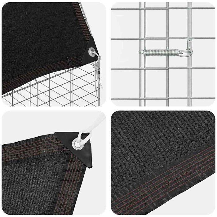 Custodie pentru iepuri Argintiu 100 x 100 x 210 cm - WALTI WALTI