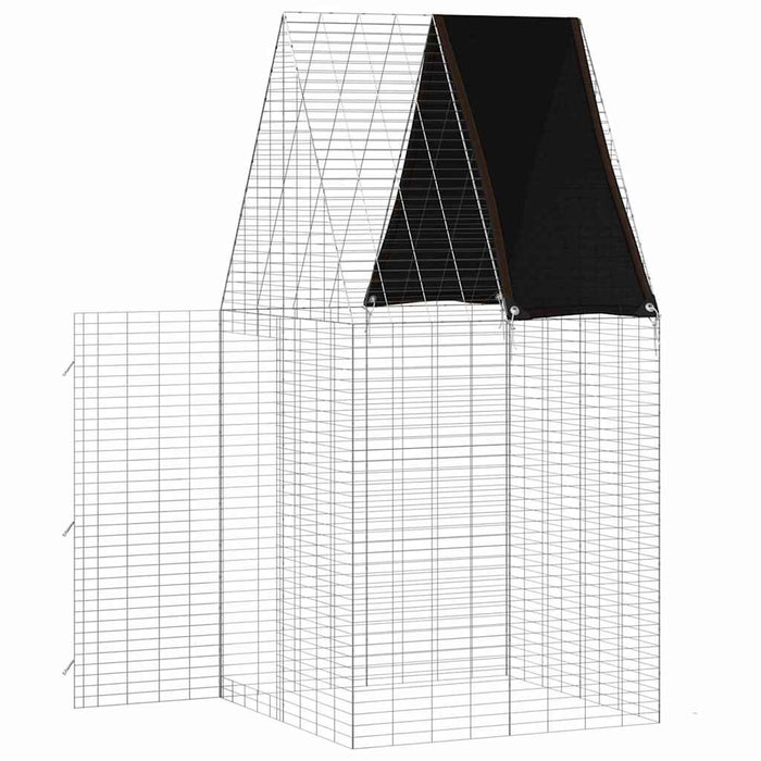 Custodie pentru iepuri Argintiu 100 x 100 x 210 cm - WALTI WALTI