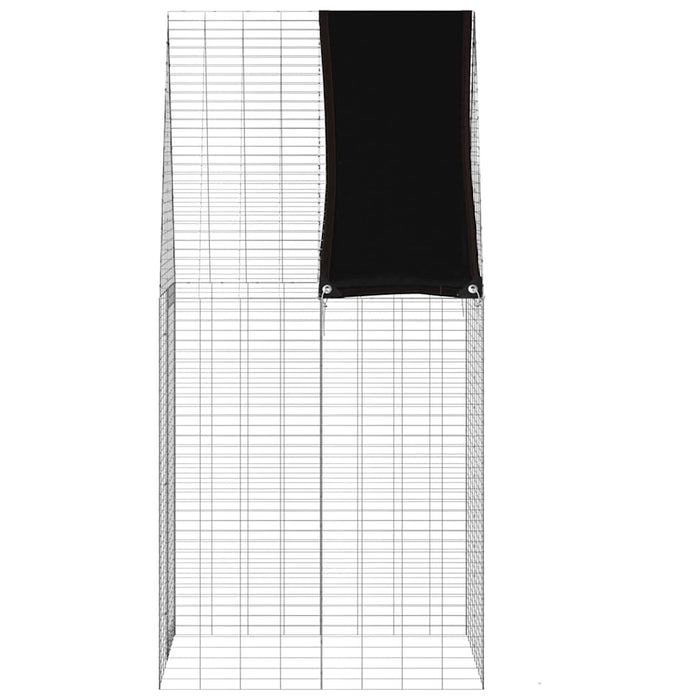Custodie pentru iepuri Argintiu 100 x 100 x 210 cm - WALTI WALTI