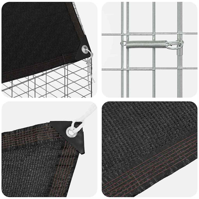 Custodie pentru iepuri Argintiu 200 x 100 x 210 cm - WALTI WALTI