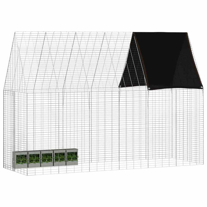 Custodie pentru iepuri Argintiu 300 x 100 x 210 cm - WALTI WALTI