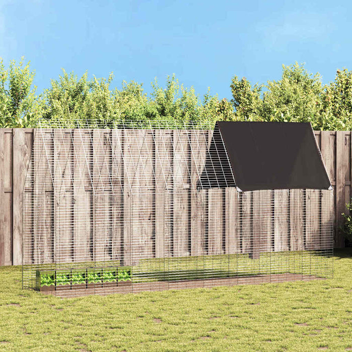 Custodie pentru iepuri Argintiu 400 x 100 x 210 cm - WALTI WALTI