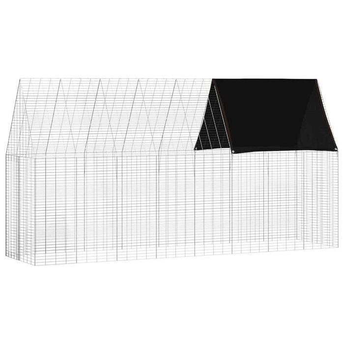 Custodie pentru iepuri Argintiu 400 x 100 x 210 cm - WALTI WALTI