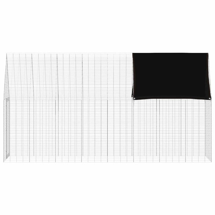 Custodie pentru iepuri Argintiu 400 x 100 x 210 cm - WALTI WALTI
