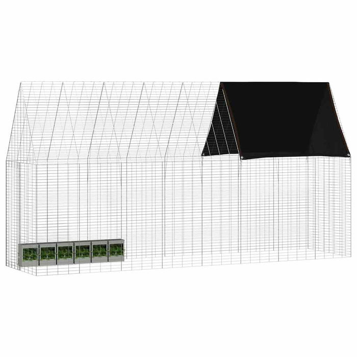 Custodie pentru iepuri Argintiu 400 x 100 x 210 cm - WALTI WALTI