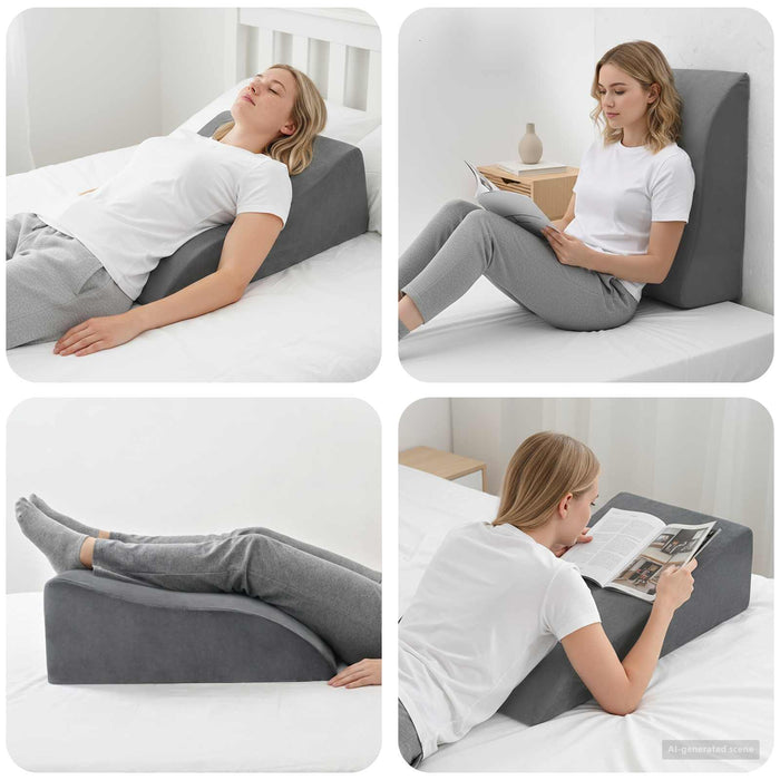 Pillow pentru Picioare 68 x 41 x 24 cm Spumă PU Gri WALTI